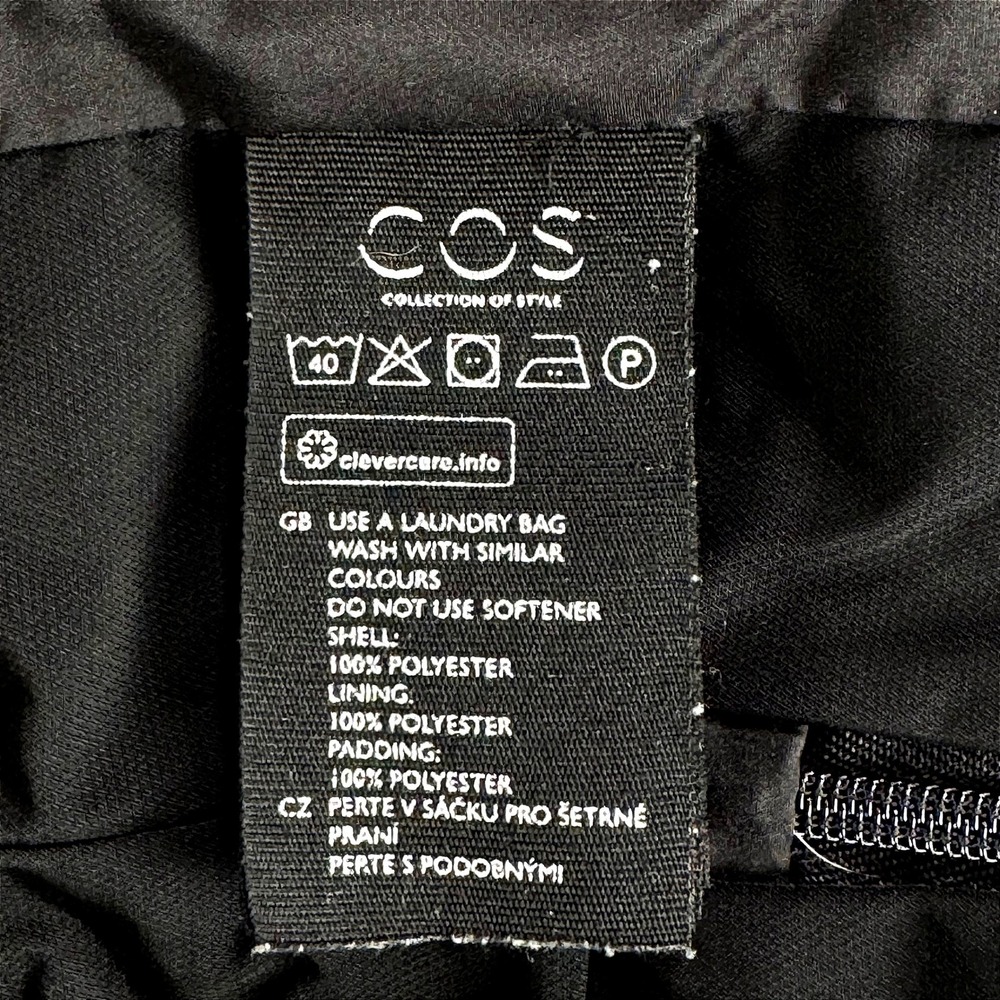 COS Padded Gilet Black Insulated Vest Side Zip Vents Women's US 6 - Picture 8 of 10